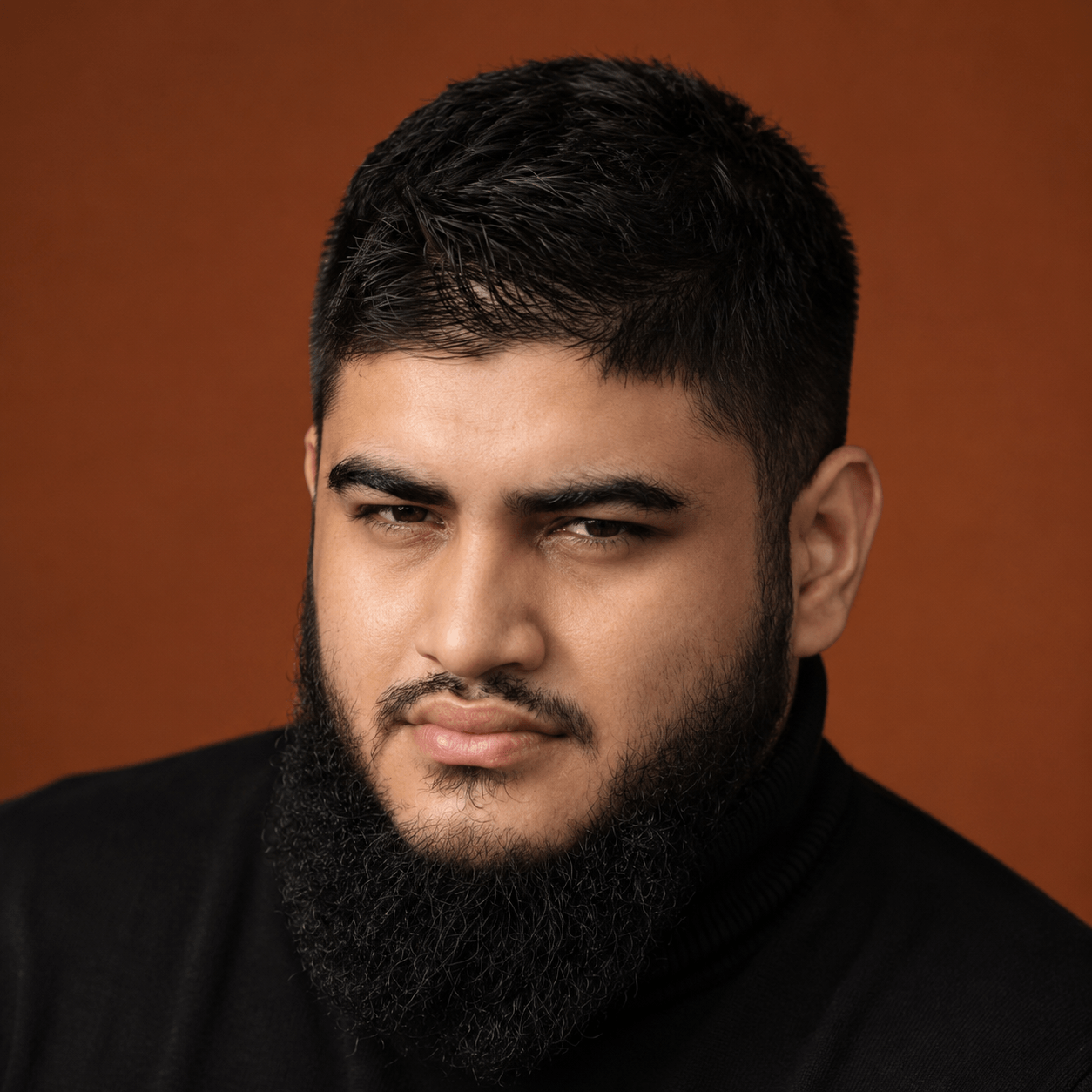 Illustrated portrait of Tajul, UI/UX and Front-End Designer